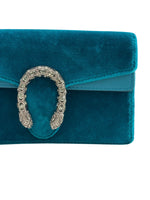 Load image into Gallery viewer, Gucci Dionysus Super Mini Peacock Velvet Crystal Embellished and Silver-tone Hardware
