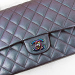 Load image into Gallery viewer, Chanel Timeless Classic Medium M/L 16C Iridescent Purple Rainbow Hardware
