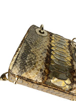 将图片加载到图库查看器，Lady Dior mini gold snakeskin, with gold hdw
