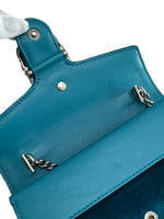 Load image into Gallery viewer, Gucci Dionysus Super Mini Peacock Velvet Crystal Embellished and Silver-tone Hardware
