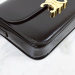 将图片加载到图库查看器，Celine Triomphe Classique Black Gold-tone Hardware
