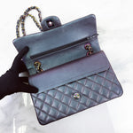 将图片加载到图库查看器，Chanel Timeless Classic Medium M/L 16C Iridescent Purple Rainbow Hardware
