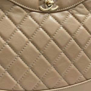 Chanel 31 Mini Shopping Tote Quilted Lambskin Milk Tea/Beige, Gold-Tone Hardware