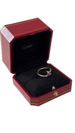 将图片加载到图库查看器，Cartier Classic Juste Un Clou Ring White Gold Size 54/6.5
