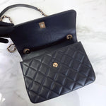 将图片加载到图库查看器，Chanel Trendy CC Small Black Lambskin Rose Gold Hardware
