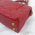 Load image into Gallery viewer, Chanel Coco Handle Small Red Caviar Gold-tone Hardware
