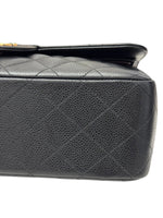 将图片加载到图库查看器，Chanel Timeless Classic Jumbo Black Caviar Gold-tone Hardware
