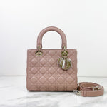 Charger l&#39;image dans la galerie, Christian Dior Lady Dior Medium French Pink Gold-tone Hardware
