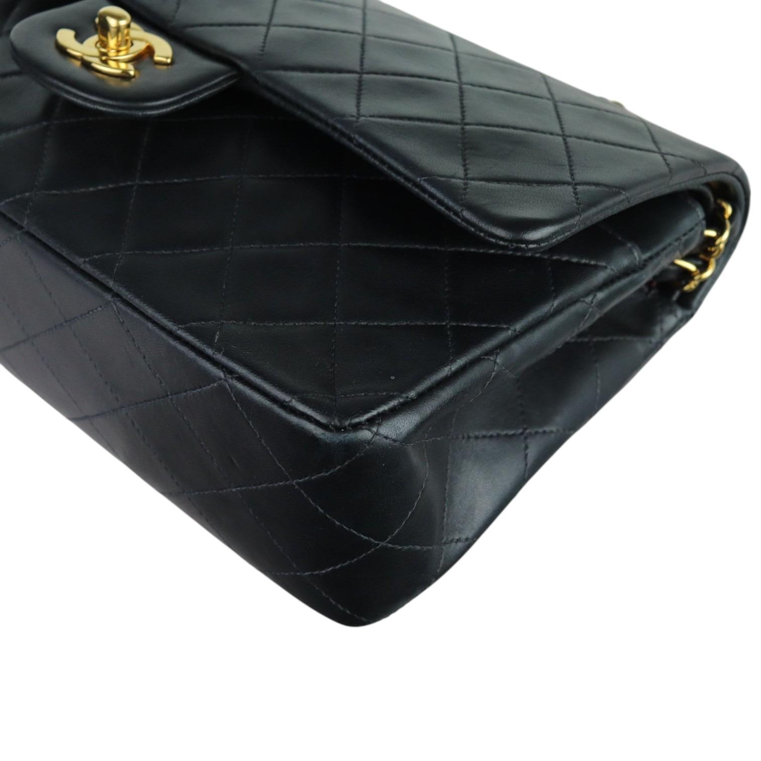 Chanel Timeless Classic Medium - Vintage. Black Diamond Quilted Lambskin, 24kt Gold-plated Hardware