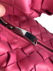 Bottega Veneta Nappa Intrecciato Jodie Mini Raspberry Pink