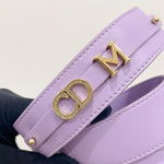 将图片加载到图库查看器，Christian Dior My Lady ABCDior Small Lilac Lambskin, Gold-tone Hardware - Small
