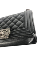 Load image into Gallery viewer, Chanel Leboy Small Quilted Black Caviar / Grained Calfskin, Ruthenium Hardware
