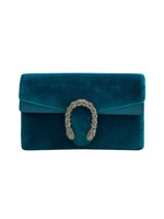 Load image into Gallery viewer, Gucci Dionysus Super Mini Peacock Velvet Crystal Embellished and Silver-tone Hardware
