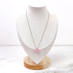 Charger l'image dans la galerie, Van Cleef and Arpels VCA Holiday Pendant, Vintage Alhambra Diamond, Pink Sevres, 18kt Gold
