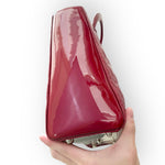 Load image into Gallery viewer, Christian Dior Lady Dior Large, Cherry Red Patent Leather, Silver Hardware
