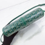 将图片加载到图库查看器，Goyard Belvedere PM Green Goyardine Canvass Palladium Hardware
