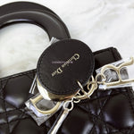 Charger l&#39;image dans la galerie, Christian Dior My Lady ABCDior Small Black Lambskin Gold-tone Hardware
