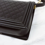 Load image into Gallery viewer, Chanel Leboy New Medium Black Diamond Quilted Lambskin Gold Hardware
