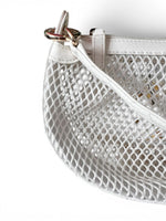 将图片加载到图库查看器，Chanel Half Moon Mesh Bag Ivory Lambskin Gold-tone Hardware
