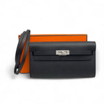 将图片加载到图库查看器，Hermes Kelly To Go Black Epsom Leather Palladium Hardware
