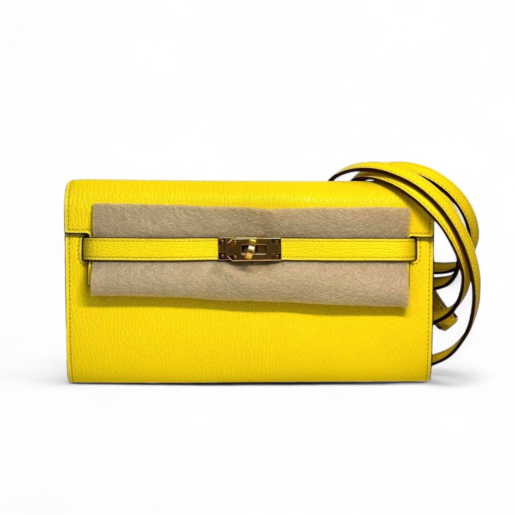 Hermes Kelly To Go Chevre 24kt Gold-plated Hardware