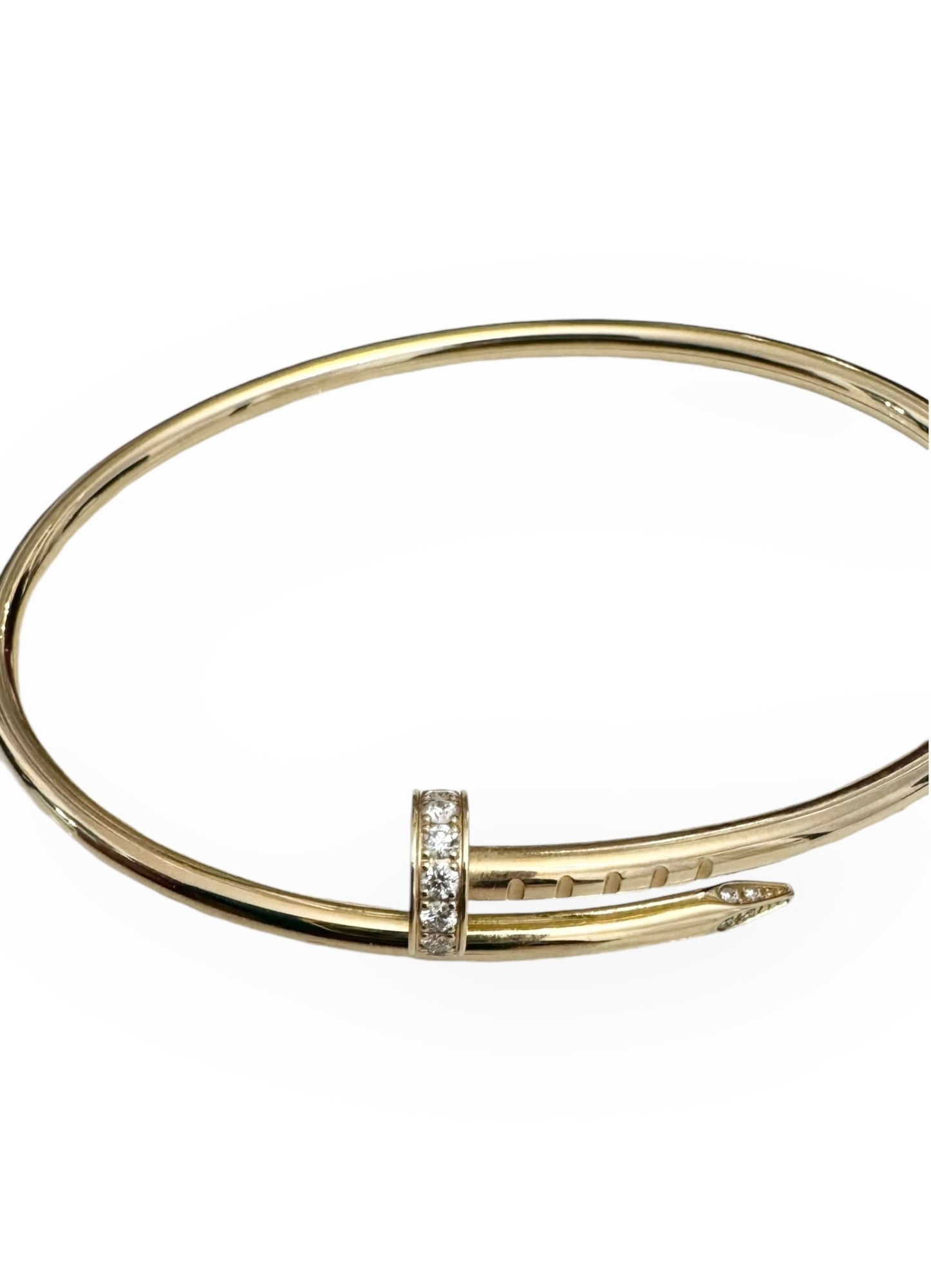 Cartier Juste Un Clou Bracelet, Small Model, 20 Brilliant-Cut Diamonds Yellow Gold, size 16 JUC