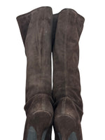 将图片加载到图库查看器，Stuart Weitzman Brown Suede Leather Boots, Size 6 EU
