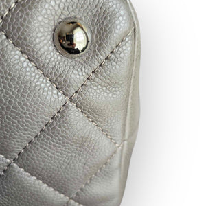 Chanel Timeless CC Tote Grey Caviar Silver-tone Hardware