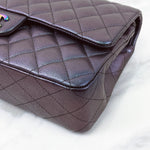 将图片加载到图库查看器，Chanel Timeless Classic Medium M/L 16C Iridescent Purple Rainbow Hardware
