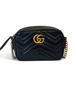 Load image into Gallery viewer, Gucci GG Marmont Camera Bag Mini - Black Calfskin Gold-tone Hardware
