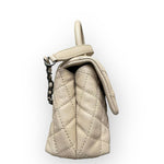 将图片加载到图库查看器，Chanel Coco Handle Small Light Beige Caviar Ruthenium Hardware
