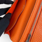 Charger l&#39;image dans la galerie, Hermes H Bearn Wallet Orange Chevre Mysore Palladium Hardware
