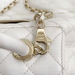 Load image into Gallery viewer, Chanel Coco Handle Mini White Caviar Gold-tone Hardware
