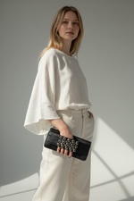 Load image into Gallery viewer, Chanel Python Crystal Beaded Minaudière Evening Clutch
