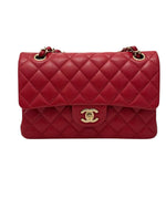 将图片加载到图库查看器，Chanel Timeless Classic Small 19B True Red Caviar Gold-tone Hardware
