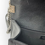 Load image into Gallery viewer, Chanel Leboy Old Medium Black Caviar / Grained Calfskin Leather, Chevron, Ruthenium Hardware
