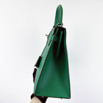 Charger l&#39;image dans la galerie, Hermes Kelly Sellier 32 Vert Vertigo Epsom Palladium Hardware
