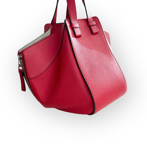 Loewe Hammock Bag Small, Red Grained Calfskin, Gold-tone Hardware