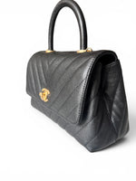 Load image into Gallery viewer, Chanel Coco Handle Mini, Black Caviar Leather Gold-tone Hardware
