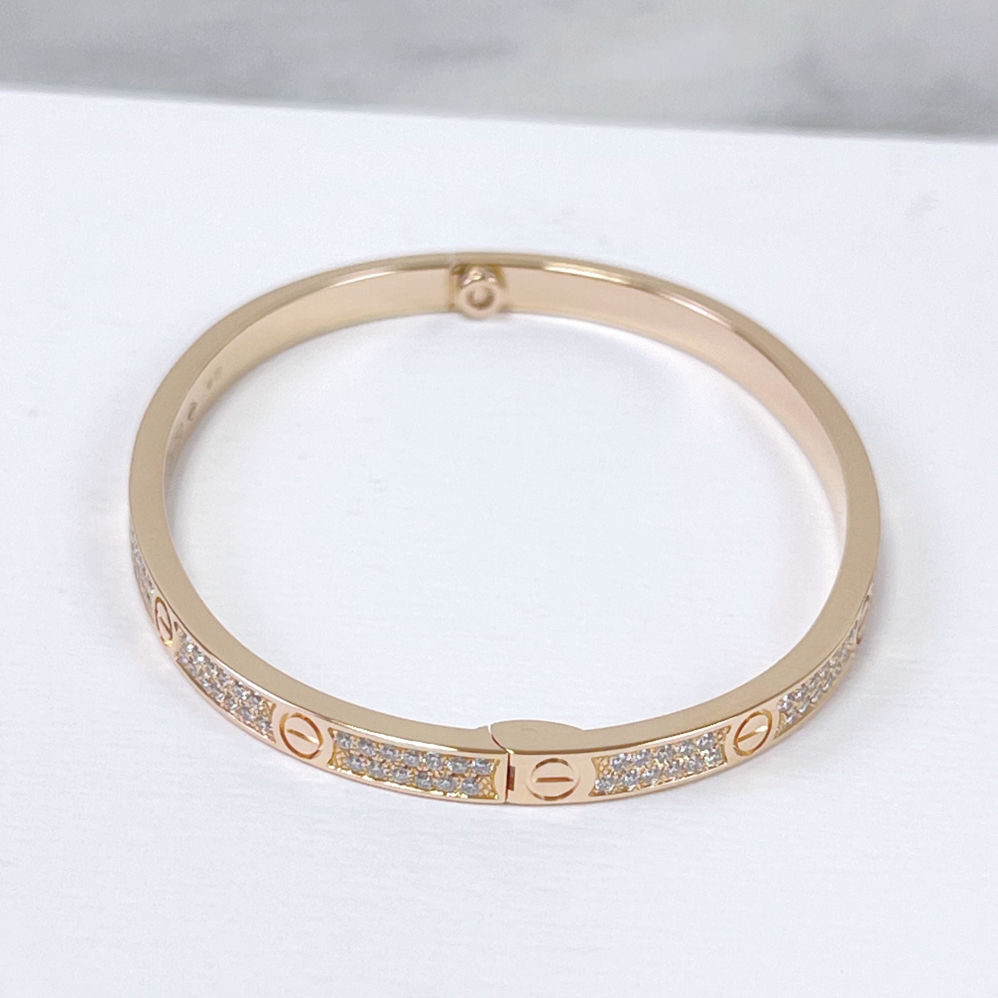 Cartier Love Bracelet Diamond Pavé, Rose Gold