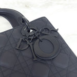 将图片加载到图库查看器，Christian Dior Lady Dior Medium Black Ultramatte
