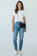 Load image into Gallery viewer, Chanel Gabrielle Quilted Wallet on Chain, Black Calfskin, Mixed-tone Hardware
