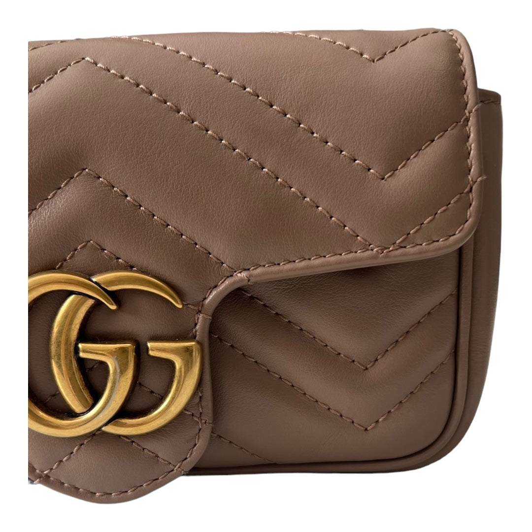 Gucci Marmont Super Mini Matellase Dusty Pink