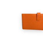 Charger l&#39;image dans la galerie, Hermes H Bearn Wallet Orange Chevre Mysore Palladium Hardware
