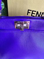 将图片加载到图库查看器，Fendi Peekaboo Mini Nappa Shahtoosh in Purple Rain Silver-tone Hardware
