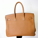 Load image into Gallery viewer, Hermes Birkin 35 Retourne Gold Togo 24kt Plated Gold Hardware
