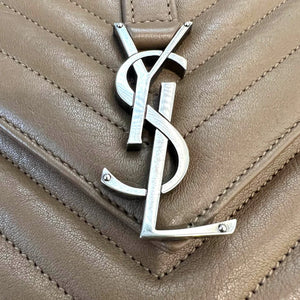 Saint Laurent Medium College Bag Sheepskin Matelasse Chevron Monogram