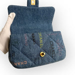 Load image into Gallery viewer, Chanel Classic Mini Rectangle 22P Blue Denim Mood, Gold-tone Hardware
