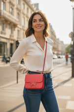 Charger l'image dans la galerie, Hermès Constance 18 Mini  Rose Texas Epsom Leather Enamel H Buckle Rouge Cœur
