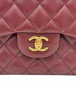 Load image into Gallery viewer, Chanel Timeless Classic Jumbo Burgundy Lambskin Gold-tone Hardware
